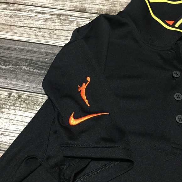 Nike Dri Fit WNBA Seattle Storm Polo Shirt Women’s M Black Providence Swedish - Picture 7 of 10